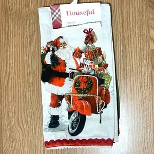 Christmas Santa Hand Towels Tea Towel Set Of 3